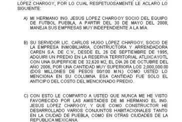 López Chargoy responde