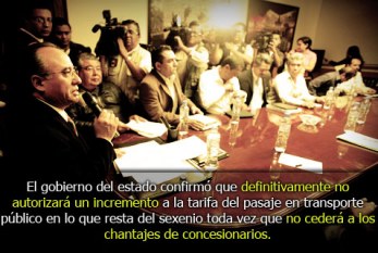 Cancela gobierno aumento para transporte público