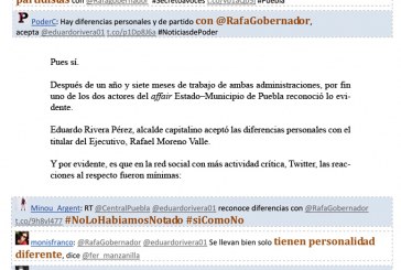 Pleito @RafaGobernador vs. @eduardorivera01 en Twitter