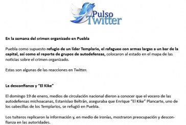 El crimen organizado en Puebla (Pulso Twitter)