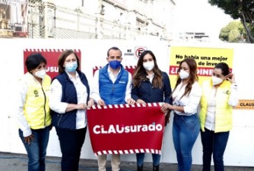 Candidatos de Va Por México clausuran obras en el zócalo