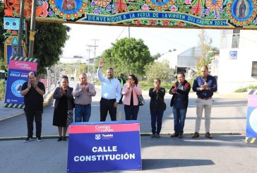 GOBIERNO MUNICIPAL RENUEVA CALLE CONSTITUCIÓN EN SANTO TOMÁS CHAUTLA