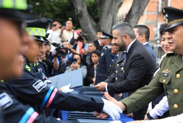 95 NUEVOS POLICÍAS MUNICIPALES TOMAN PROTESTA EN PUEBLA CAPITAL