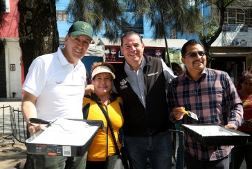 Pepe Chedraui y su gabinete realizaron faena integral en el parque principal de San Pablo Xochimehuacan