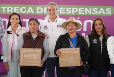 Entregan Pepe Chedraui y MariElise Budib apoyos alimentarios en juntas auxiliares