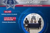 SECRETARÍA DE SEGURIDAD CIUDADANA DE ATLIXCO DETIENE A DOS PERSONAS POR PRESUNTOS DELITOS CONTRA LA SALUD