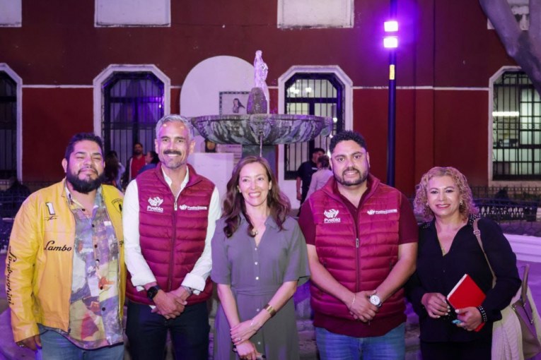 Entrega Gobierno de Pepe Chedraui fuente del Parque Sor Juana Inés de la Cruz