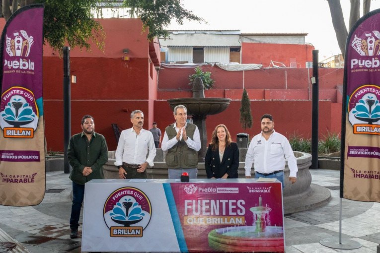 Inaugura Pepe Chedraui mantenimiento integral de fuente en Parque Gutierre de Cetina para bienestar de las familias