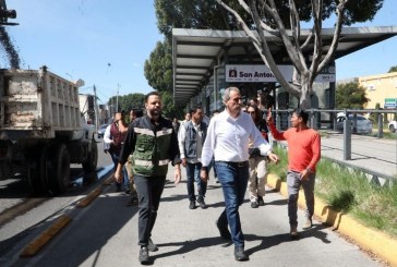 Arranca Pepe Chedraui rehabilitación vial del Bulevar Héroes del 5 de Mayo con el Tren Capitalino de Pavimentación