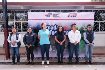 Fortalece Lupita Cuautle cultura ambiental con jornada de reforestación escolar